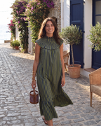 Vestido Jazmin Green & Blue Stripes