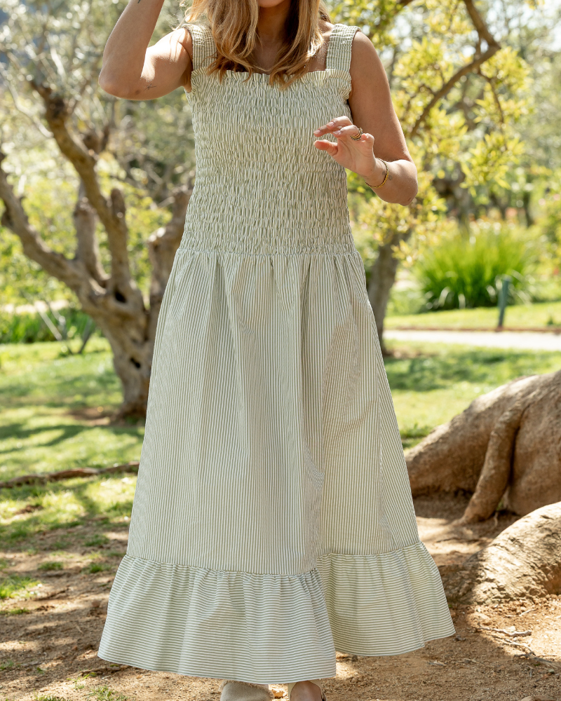 Vestido Green stripes