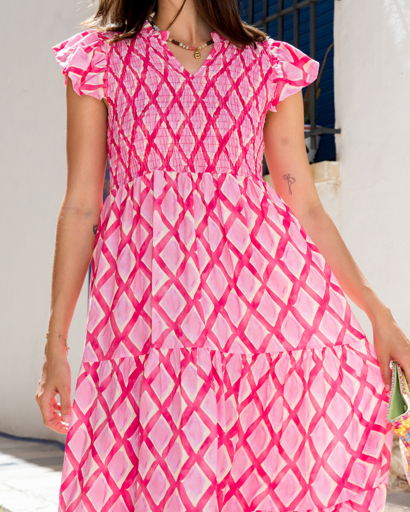 Vestido rombe pink