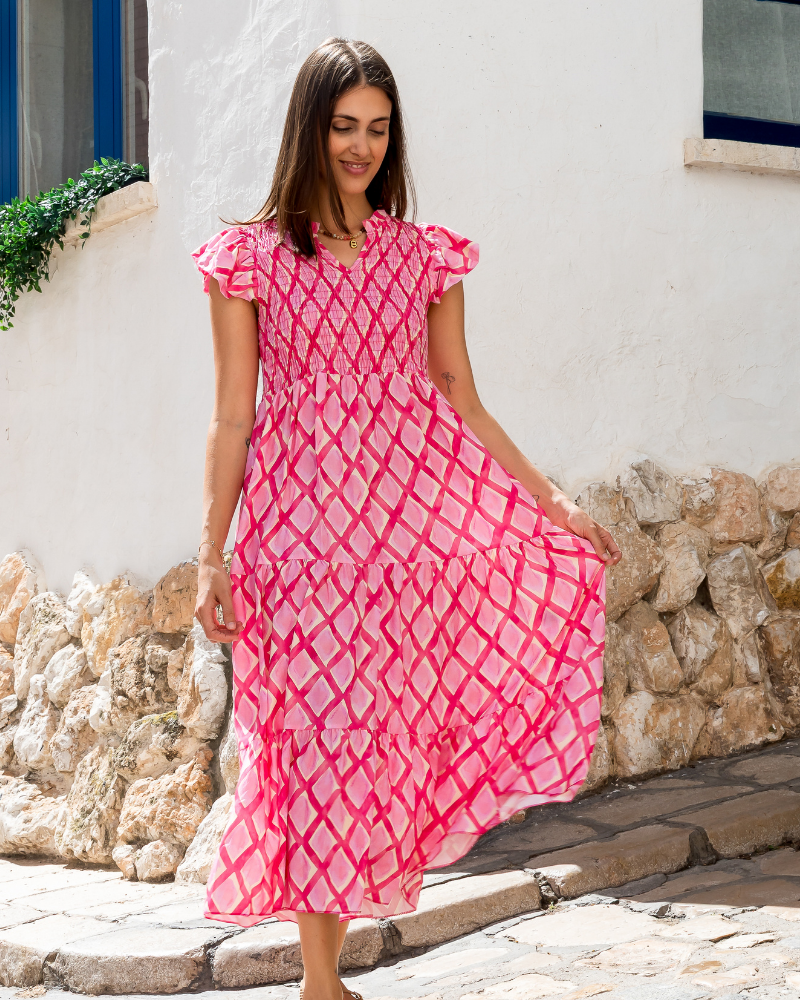 Vestido rombe pink