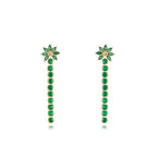 Pendientes long flowers green