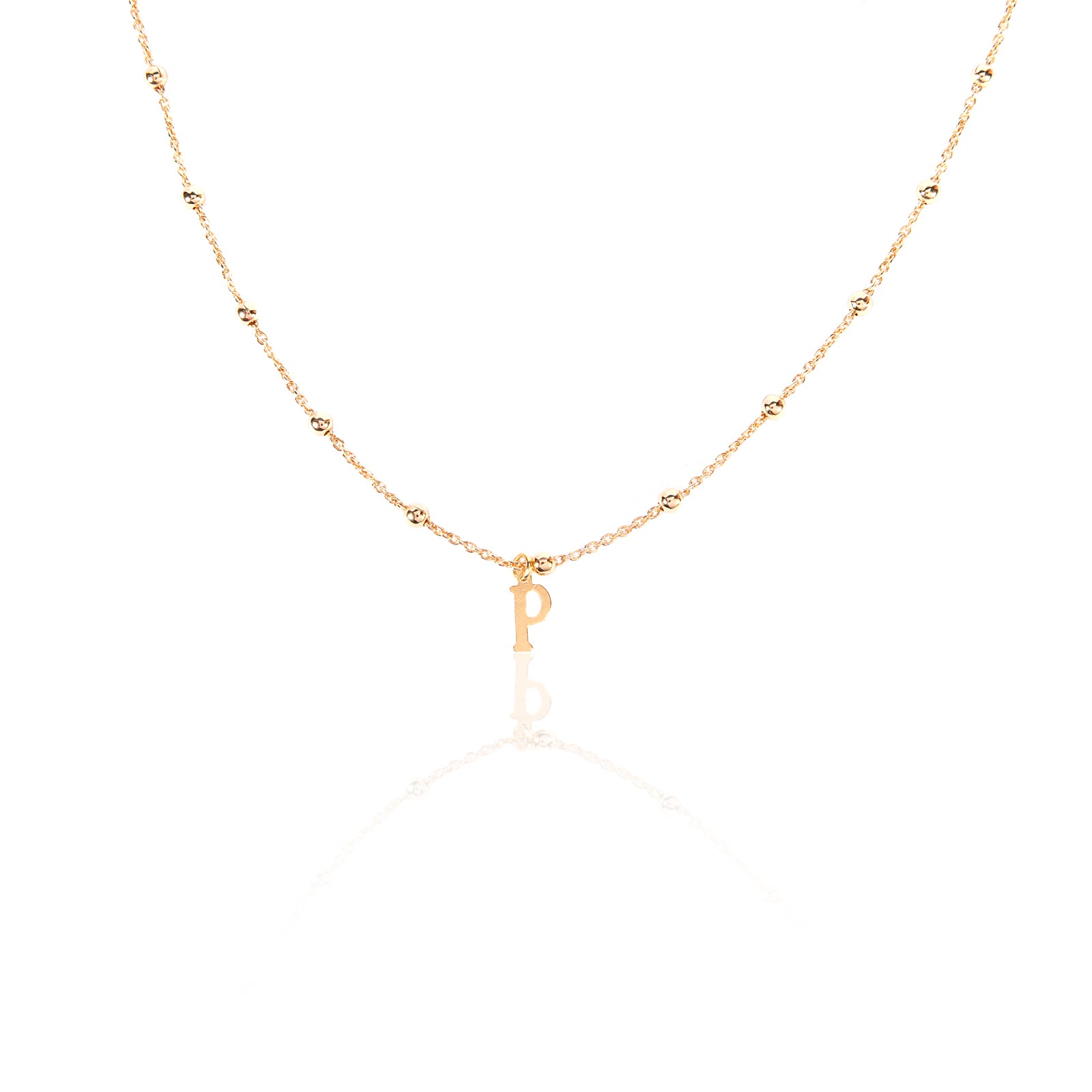 SIMPLE GOLD INITIAL NECKLACE