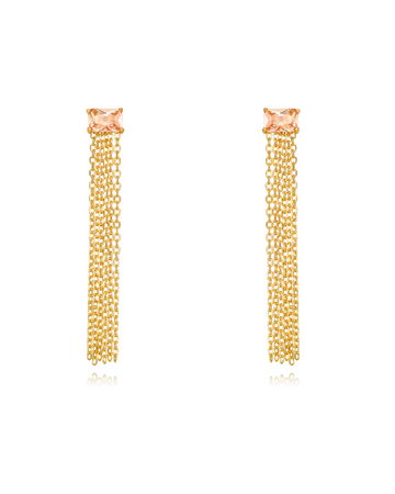 Champagne waterfall earrings