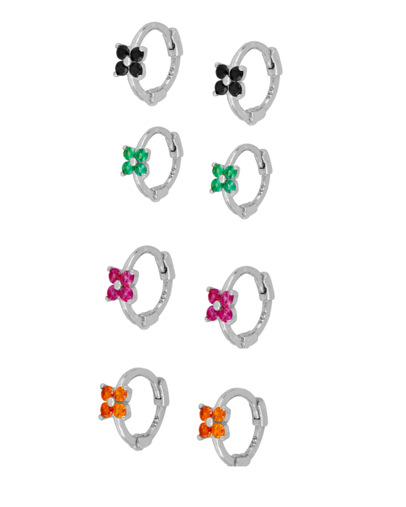 Pendientes mini Spring Colors Silver (elige tu color favorito)