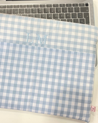Funda personalizada vichy azul cielo
