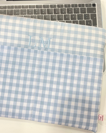 Personalized sky blue vichy cover