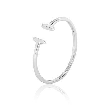 SILVER "H" RING