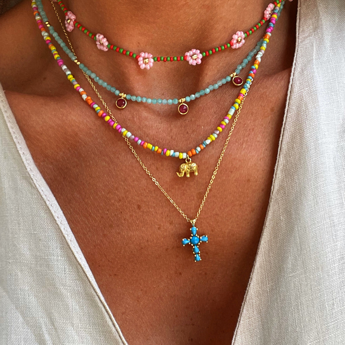 Turquoise Cross Necklace