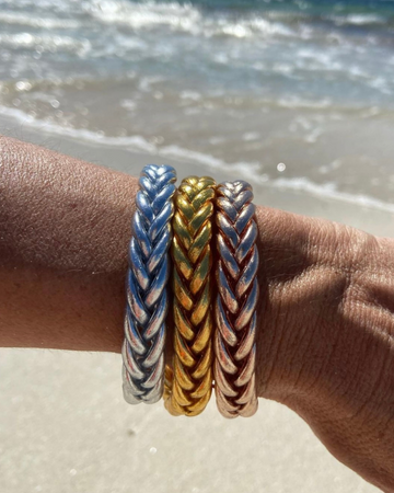 Braided Gold Leaf Bracelets