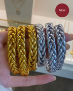 Pulseras Pan de Oro Trenzadas