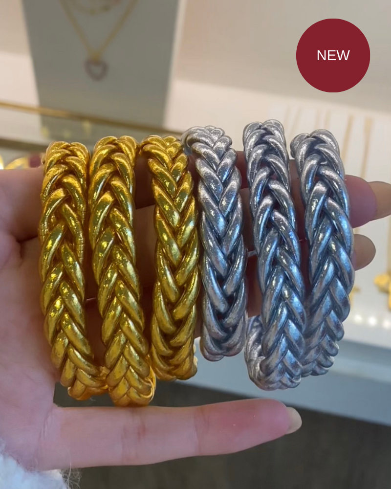 Pulseras Pan de Oro Trenzadas