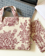 Funda personalizada Toile de jouy con asas