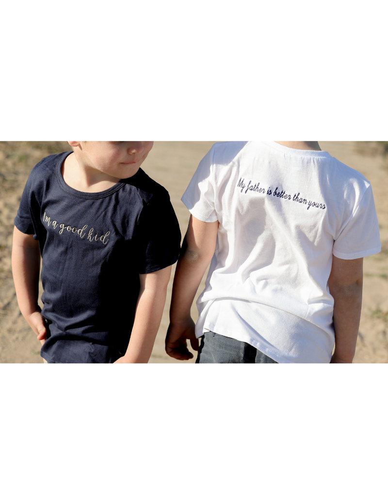 Camiseta personalizada frase niño (3M a 14 años)