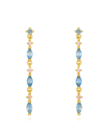 Blue Waterfall Earrings