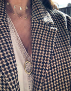 COLLAR BIG INITIAL BRASS SILVER