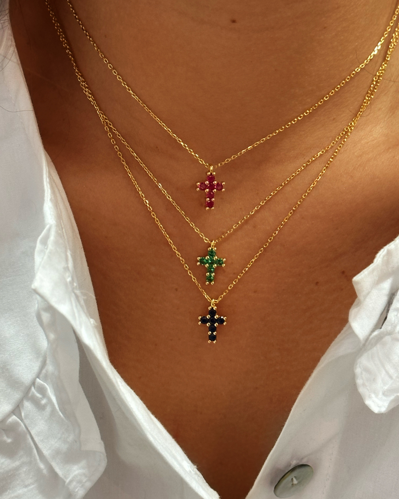 Collar Cruz Zafiro