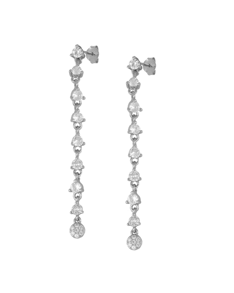 Pendientes Cascada long Silver