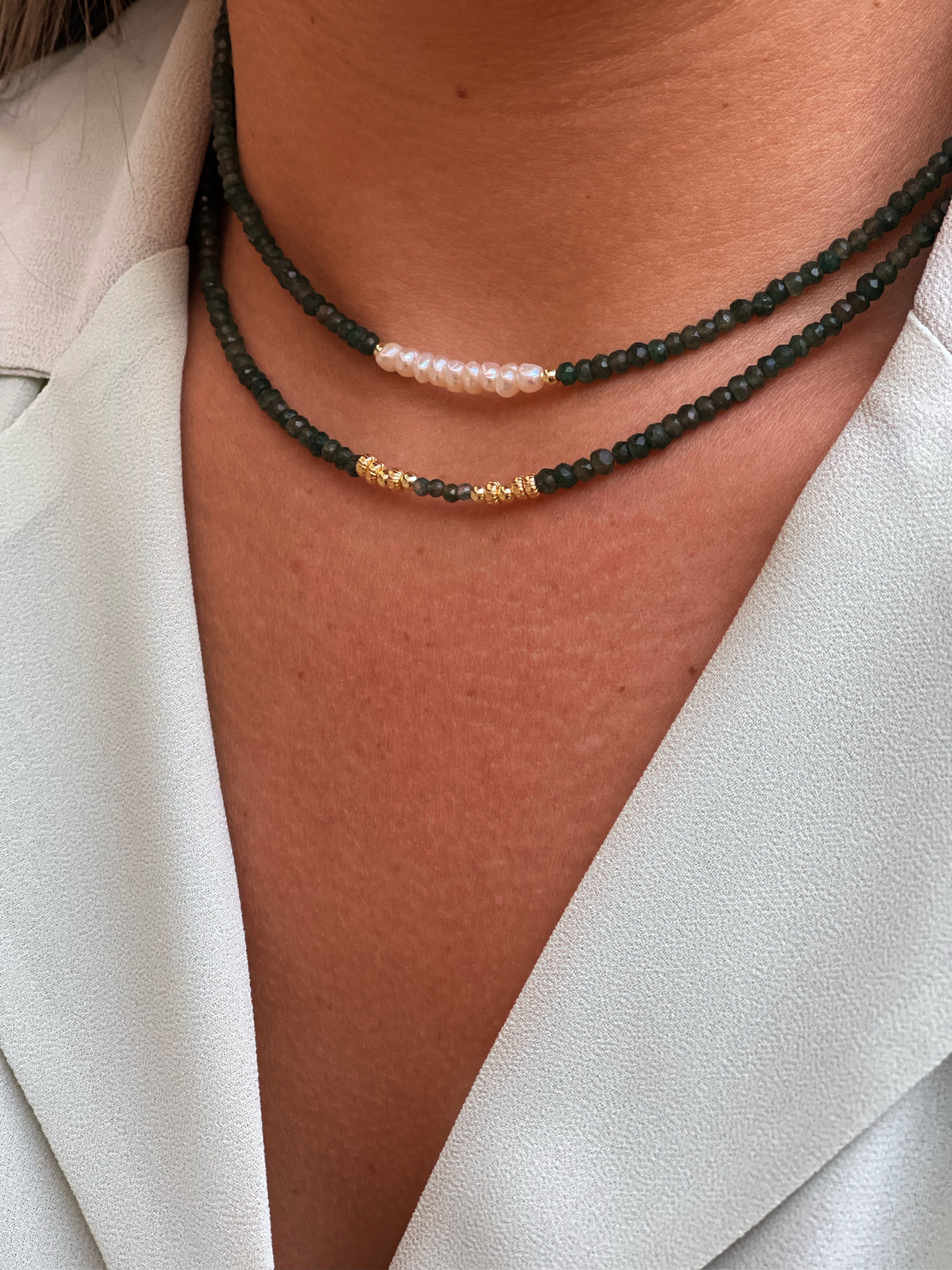 Conjunto Aventurina verde oscuro (opcional conjunto entero o por separado)