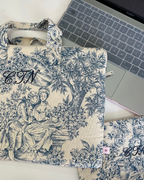Funda personalizada Toile de jouy azul