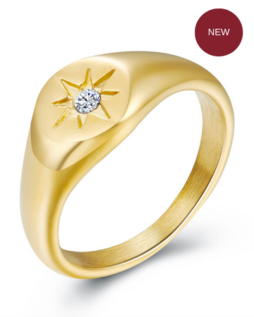 Steel zirconia star ring