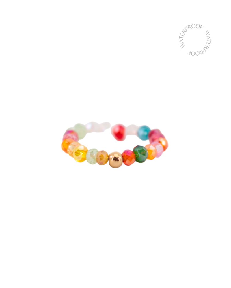 Anillo bolitas multicolor
