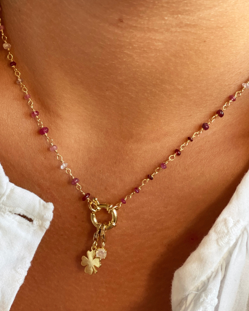 Collar Bella Rubí Rondelle