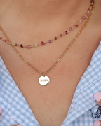Collar Doble cadena Rubí Rondelle