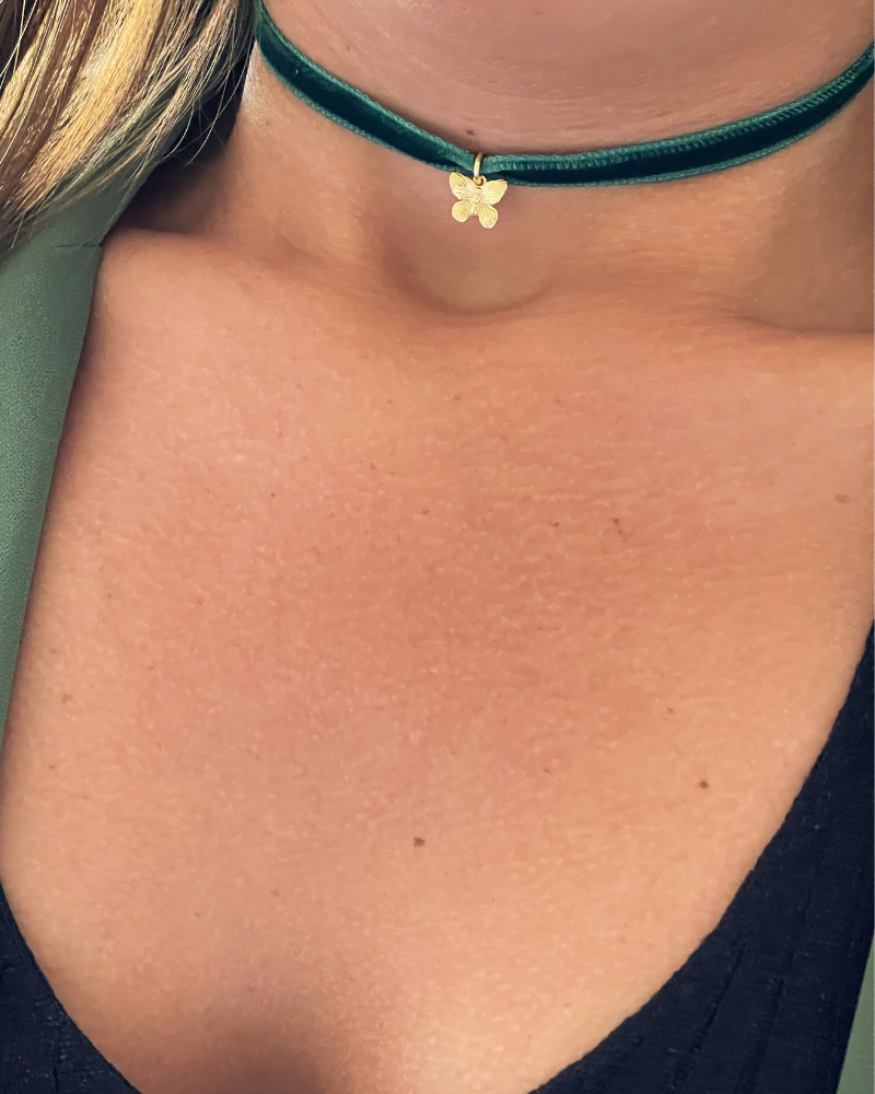 Choker Velvet Butterfly