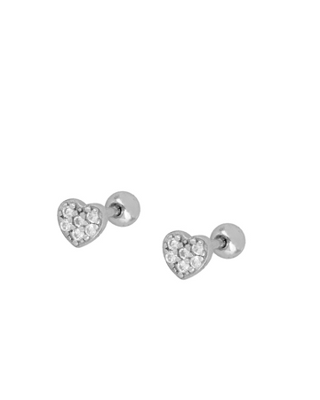 Piercing mini heart shine Silver