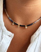 Collar Mineral Azul Rondelle