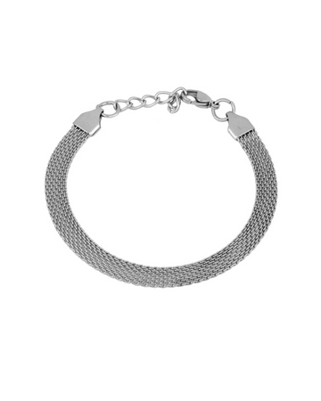 Mayan Steel Silver Bracelet