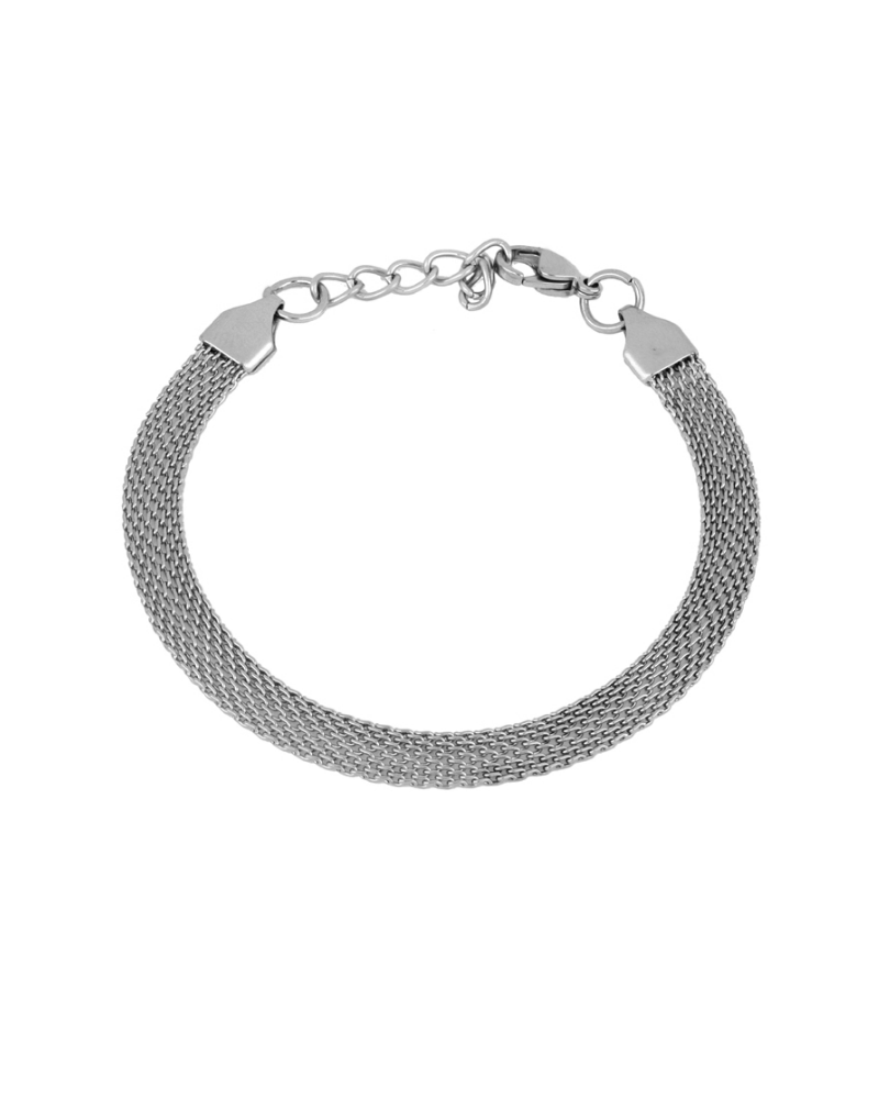 Mayan Steel Silver Bracelet