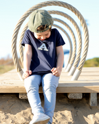 Camiseta personalizada inicial grande niño (3M a 14 años)