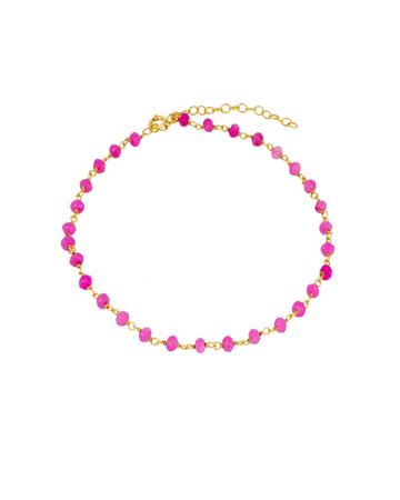 Fuchsia Jade Anklet