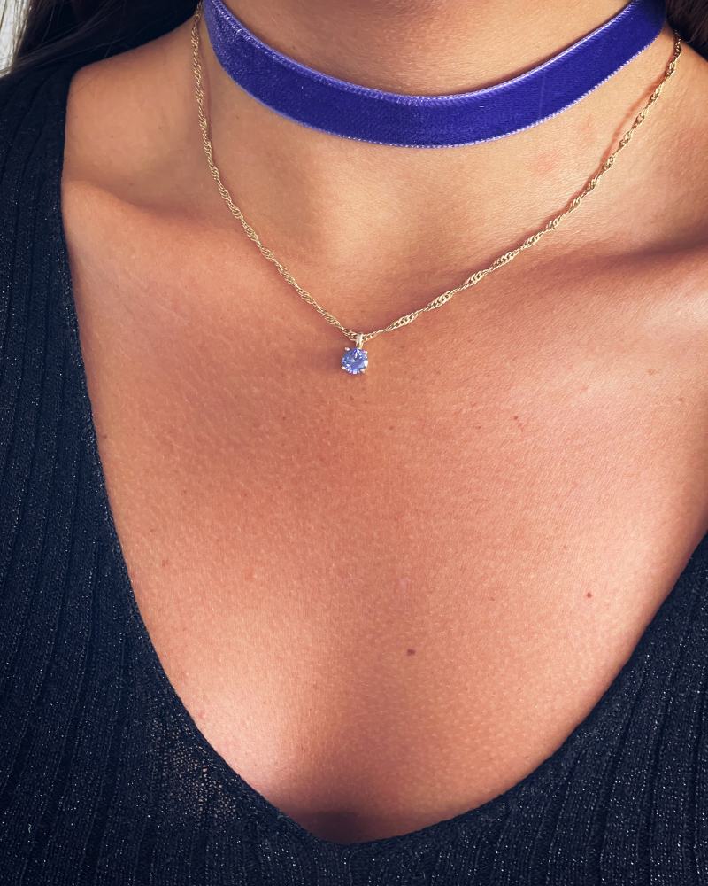 Choker Velvet Purple