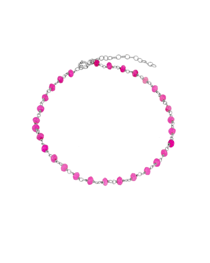 Tobillera Jade Fucsia