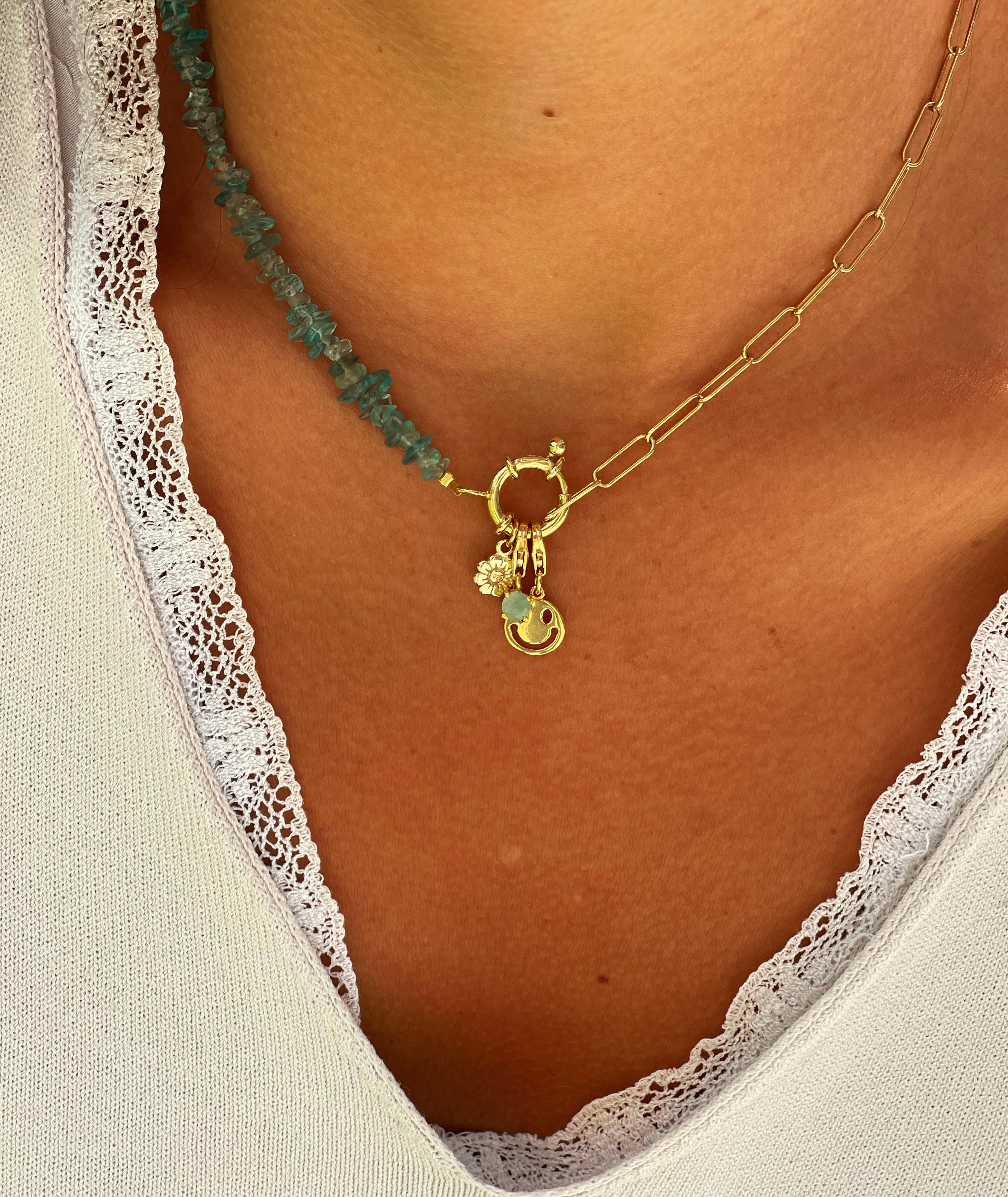 Collar Eternity mineral Irregular combinado