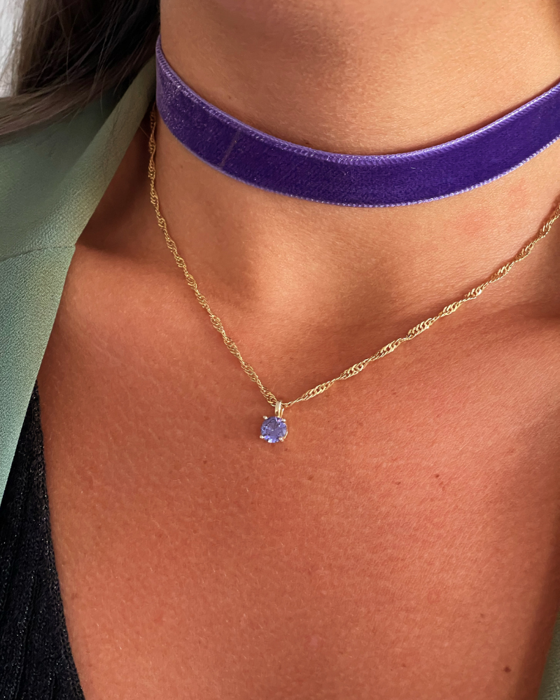Choker Velvet Purple
