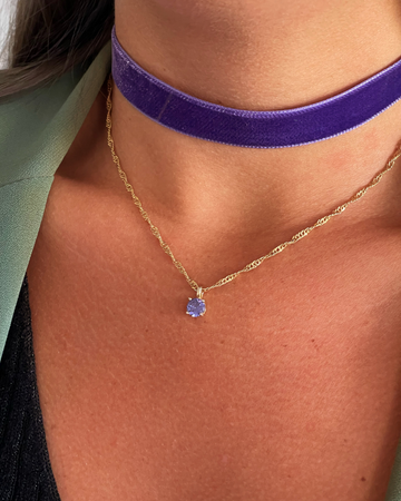 Velvet Purple Choker