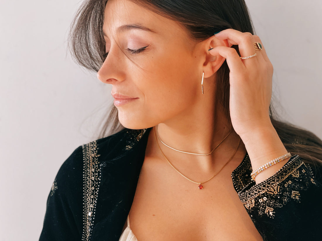 Garnet Amulet Necklace