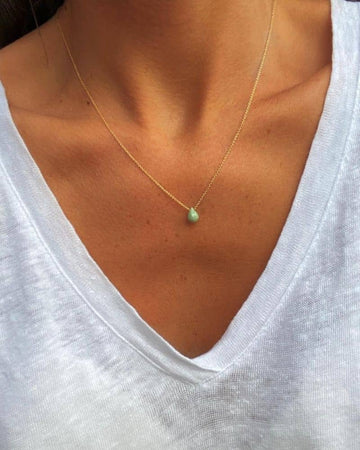 Amazonite drop necklace