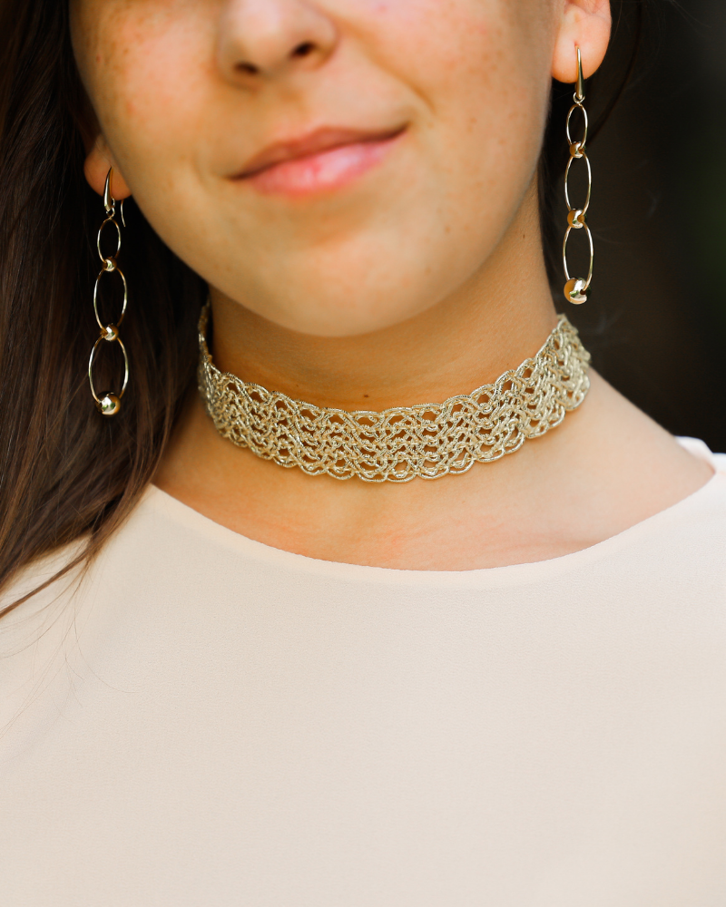 Choker Golden Crochet