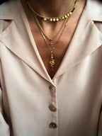 MULTICOLOURED CROSS NECKLACE