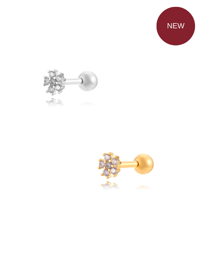 Piercing mini flor white