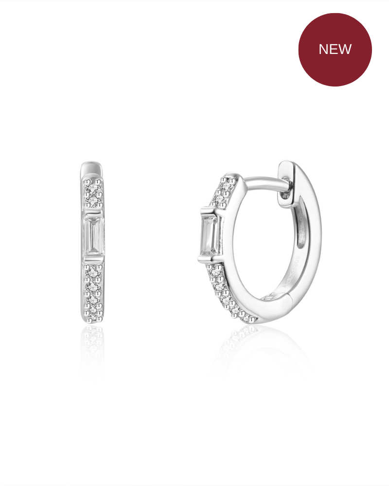 Pendientes René White Silver
