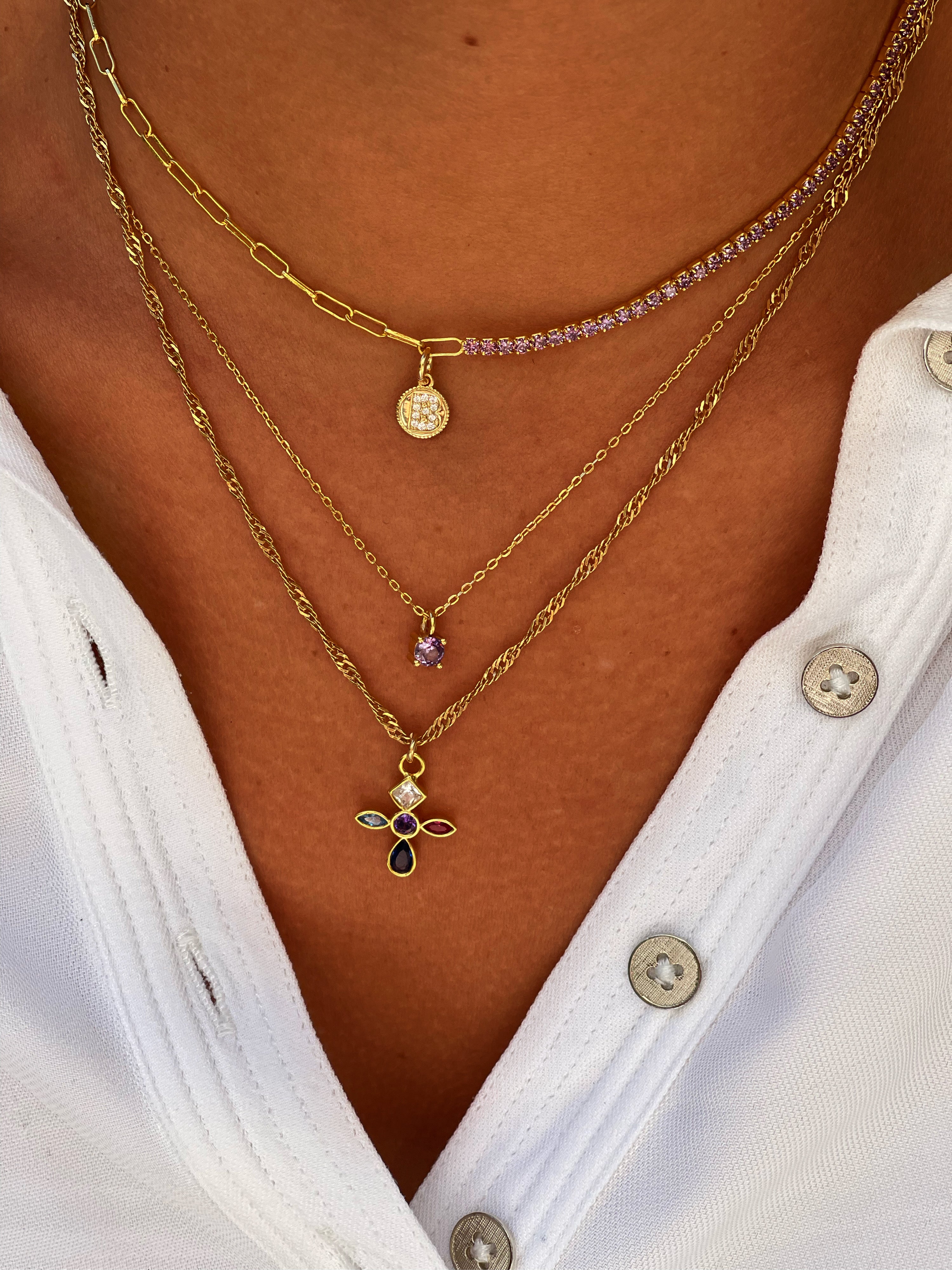 Collar combinado Amatista