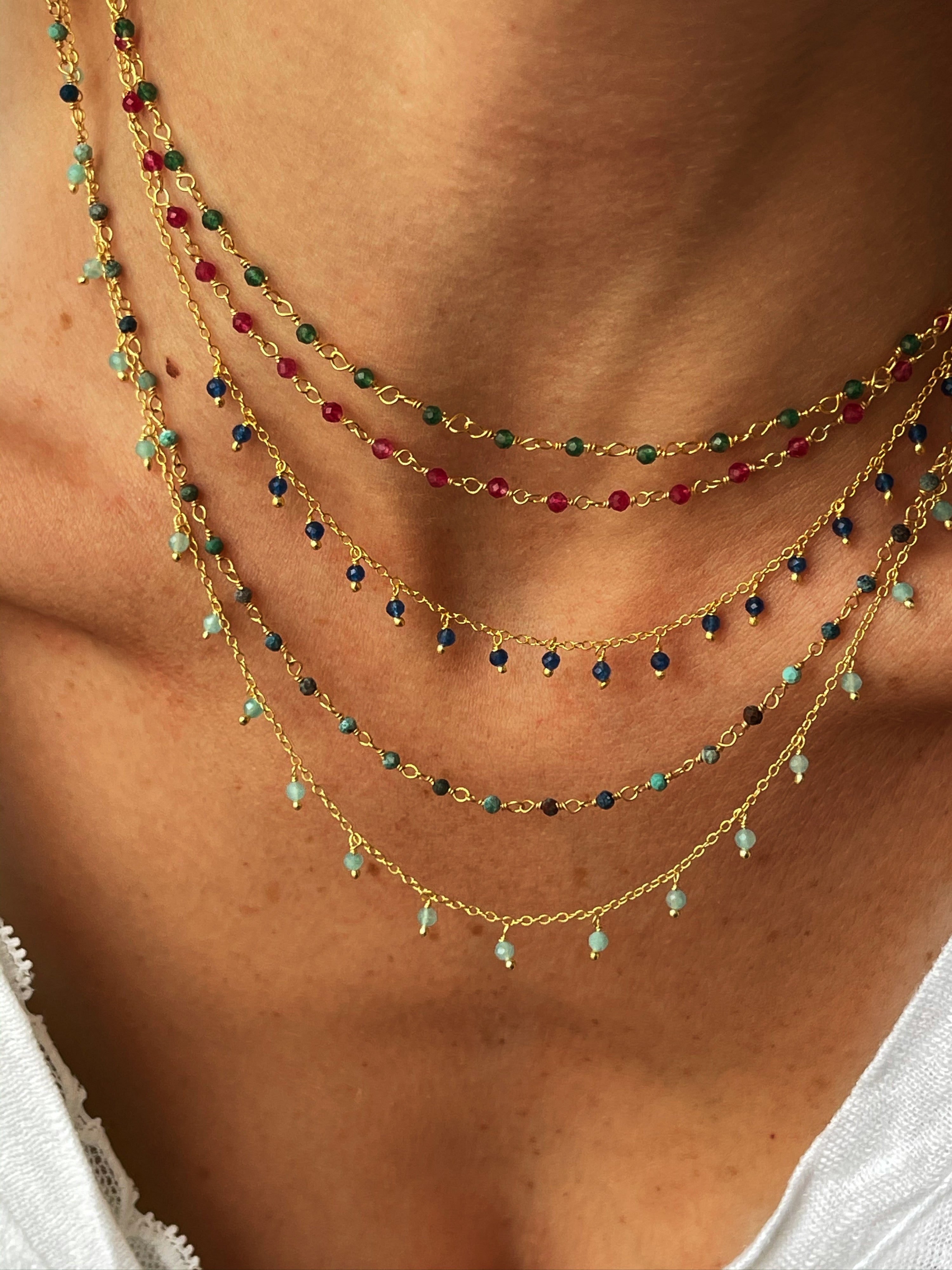 Collar rosario turmalina
