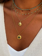 Collar Flower Amazonita Silver