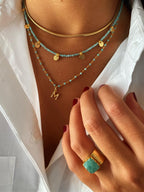 Collar plaquitas amazonita