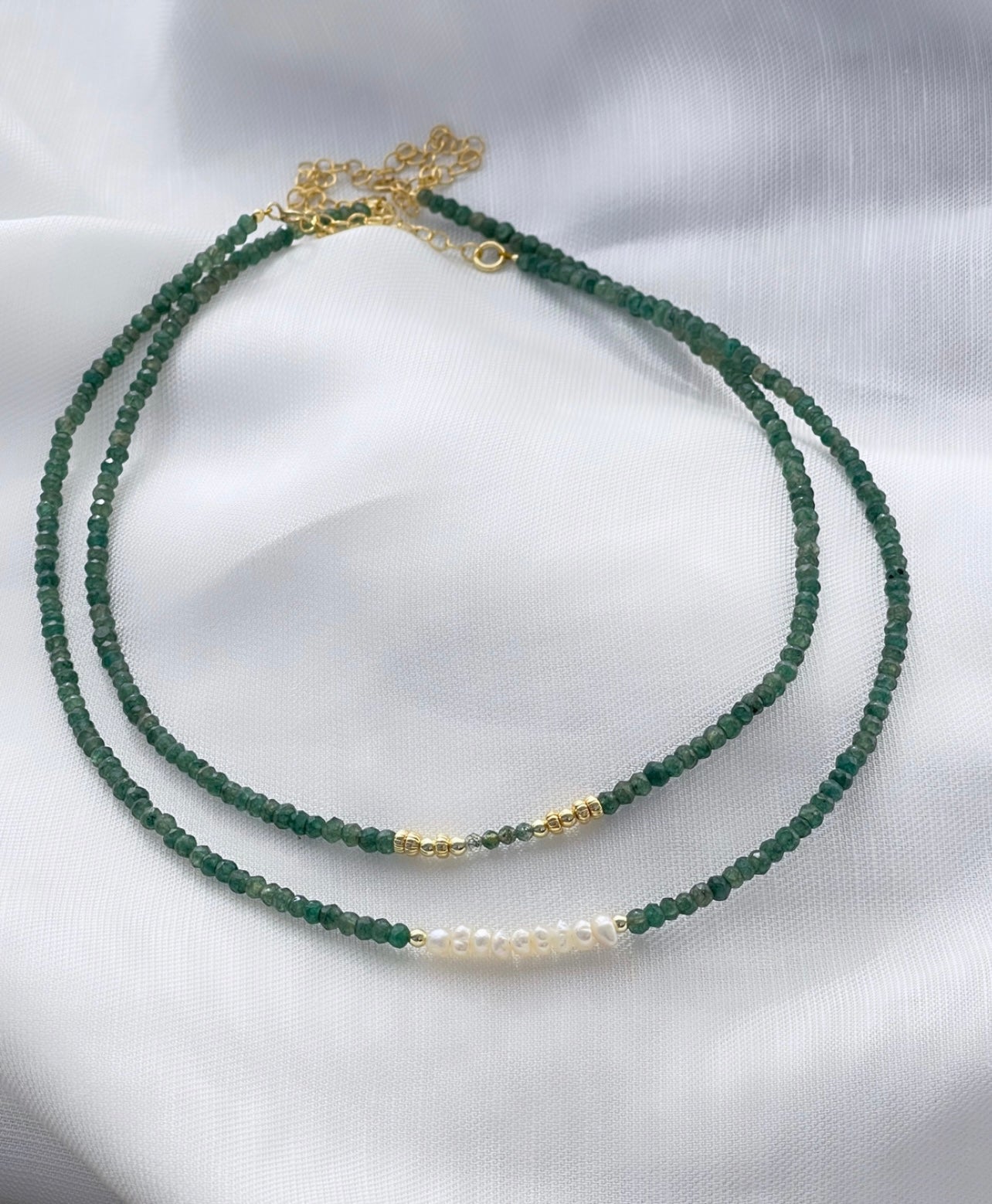 Conjunto Aventurina verde oscuro (opcional conjunto entero o por separado)